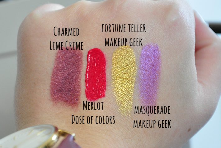 swatches-fortune-teller-masquerade-makeup-geek-merlot-dose-of-colors-charmed-lime-crime